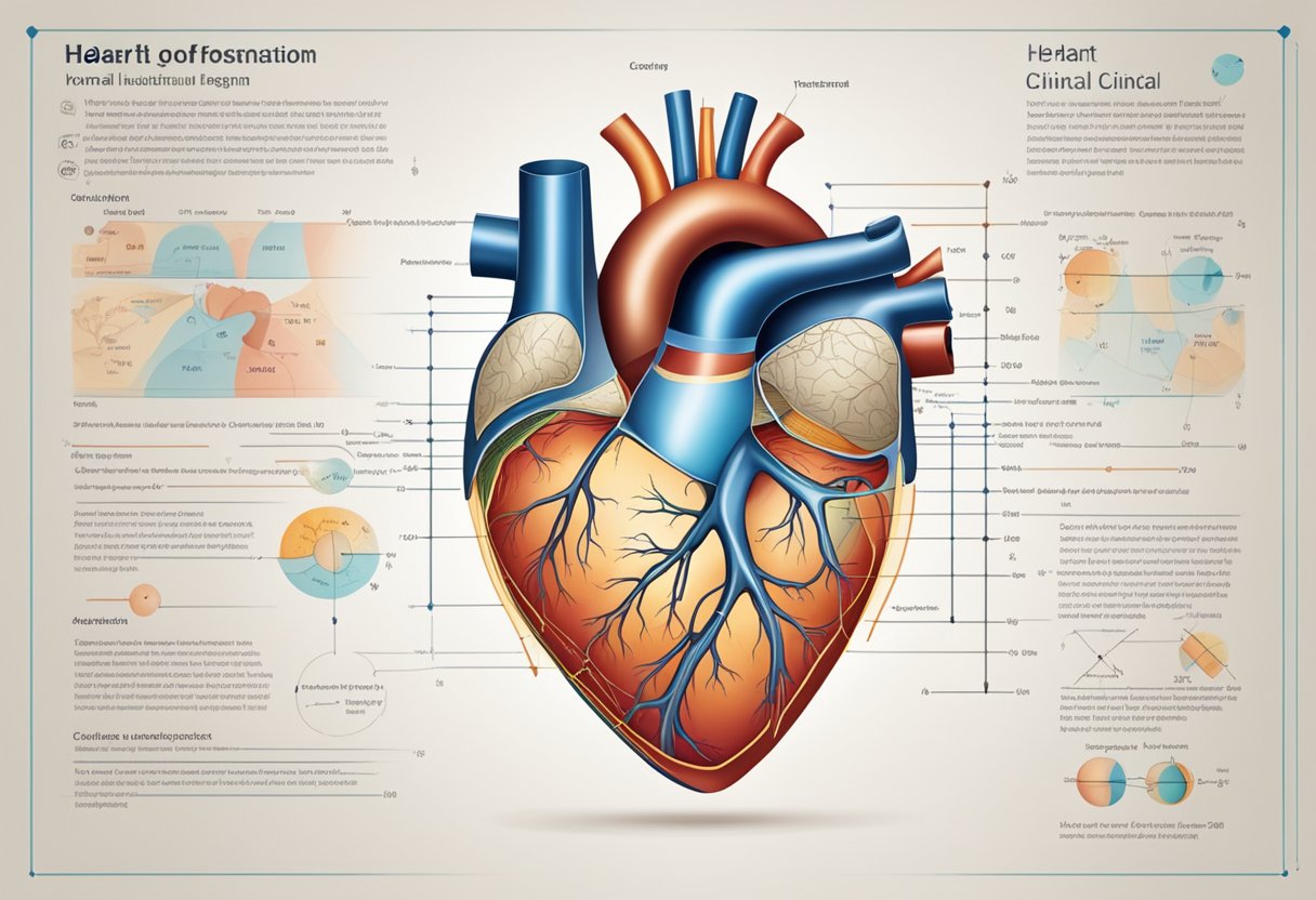 A heart diagram with normal axis and clinical significance