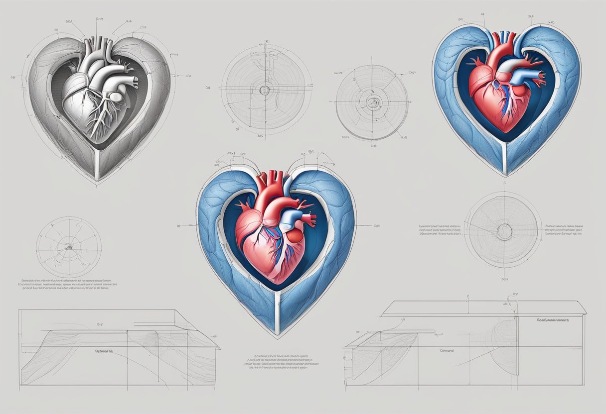 The heart sits centrally within the chest, with its base directed upwards and to the right, and its apex directed downwards, forwards, and to the left