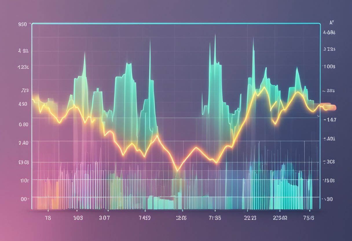 A heart rate monitor displays a steady pulse on a digital screen, with a chart showing fluctuations over time