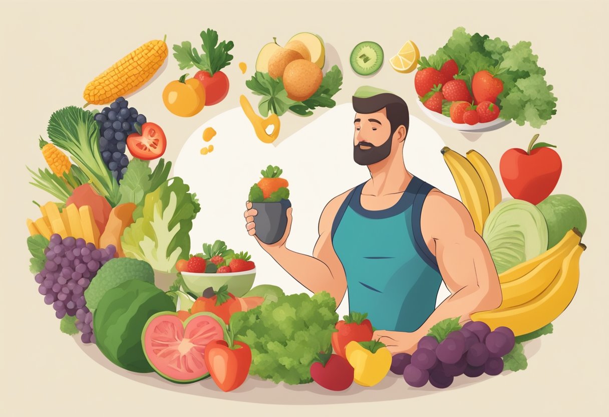 A person exercising and eating a balanced diet to prevent heart attacks