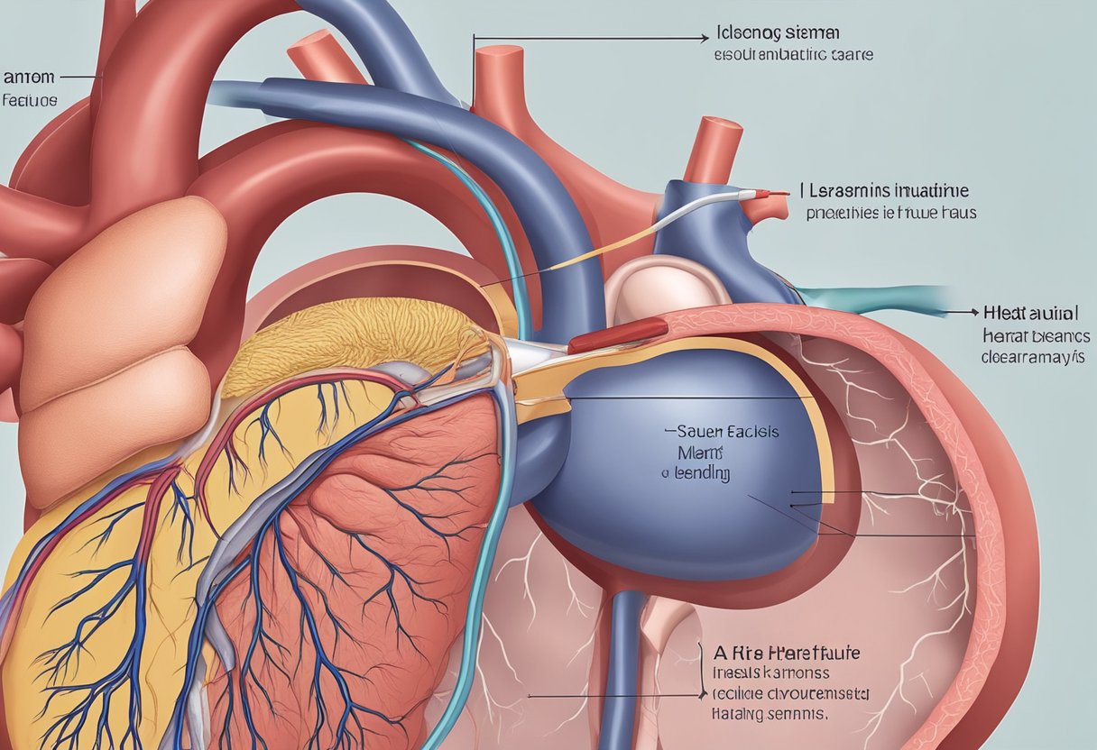 A blocked coronary artery leads to heart muscle damage, causing ischaemic heart disease. Over time, the heart weakens, leading to heart failure