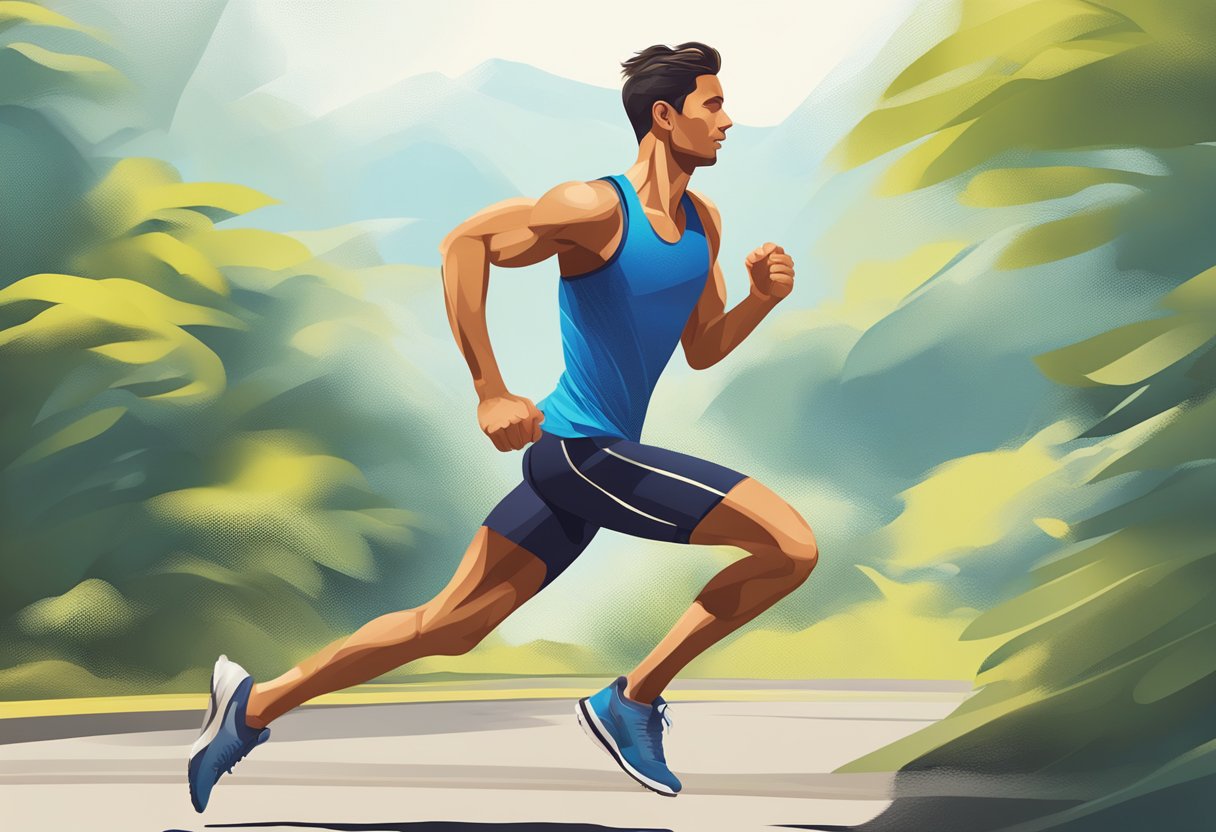 A runner's heart rate rises, chest heaving, legs pumping, as they strive for optimal performance