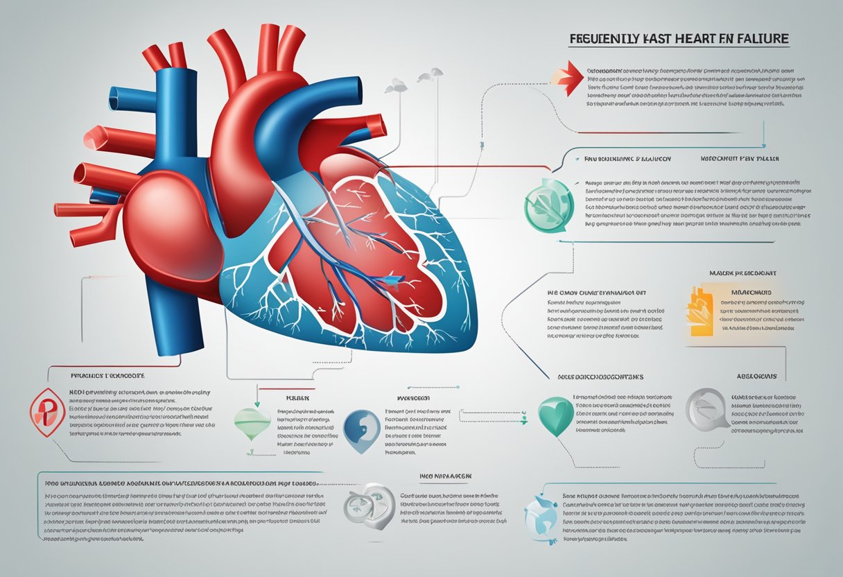 A heart-shaped diagram with "Frequently Asked Questions" and "IHD Heart Failure" text