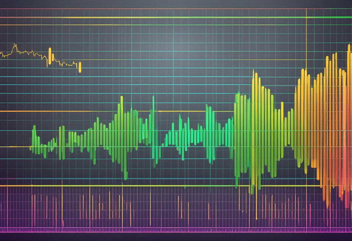 A heart rate monitor displays a steady, regular pattern on a screen, indicating a healthy and normal heart rate