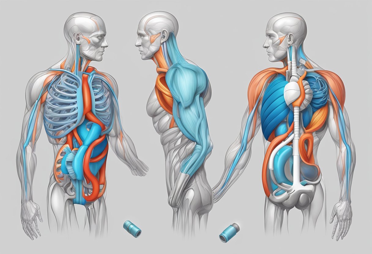 The heart pumps vigorously during exercise, sending oxygen-rich blood throughout the body. Muscles contract and relax, increasing heart strength
