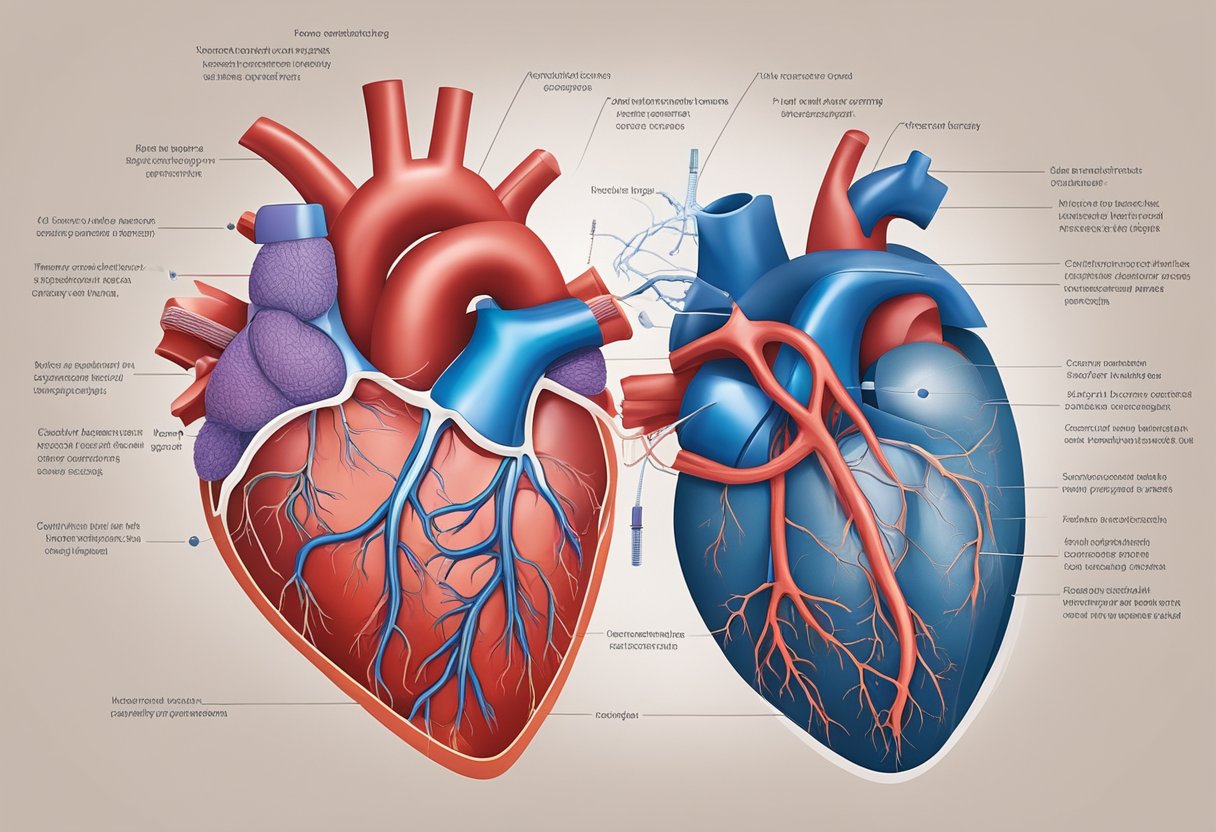 The human heart pumps blood through veins, delivering oxygen and nutrients to the body's tissues. The heart's physiology involves rhythmic contractions and relaxation to maintain circulation
