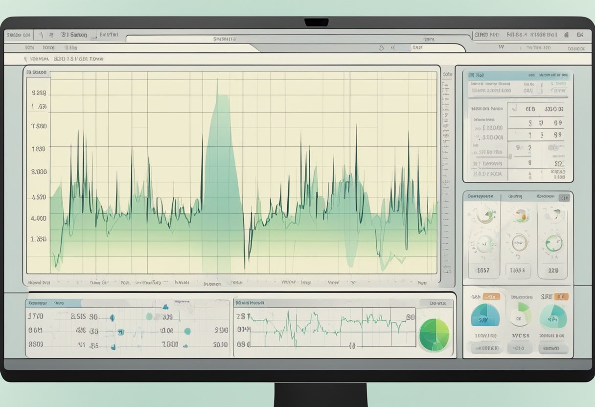 A monitor displays the fluctuating infant heart rate, with a steady rhythm and occasional spikes