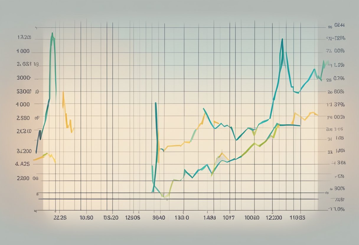 A graph showing heart rate increasing with age