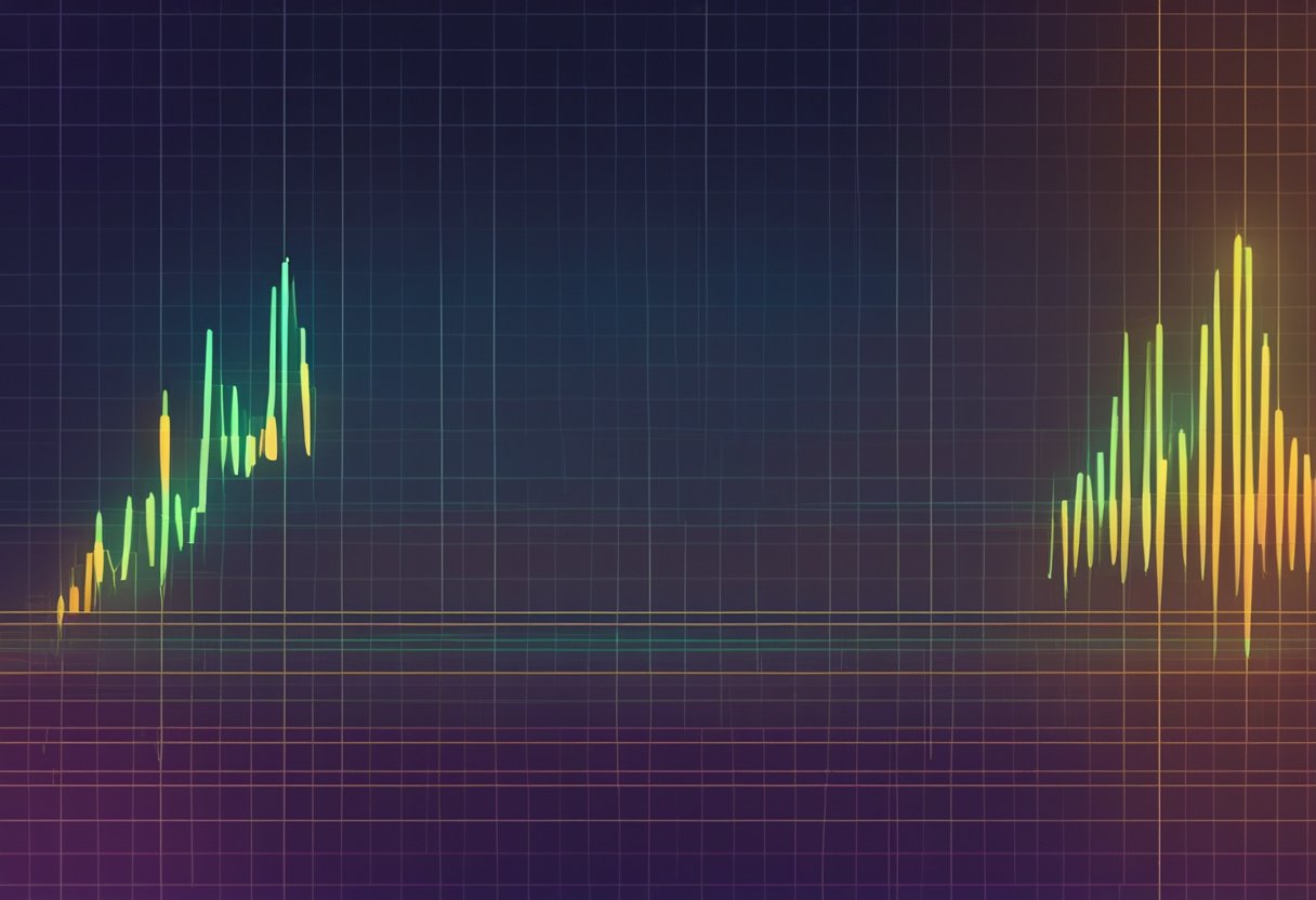 A heart monitor displays a steady pulse rate on a digital screen