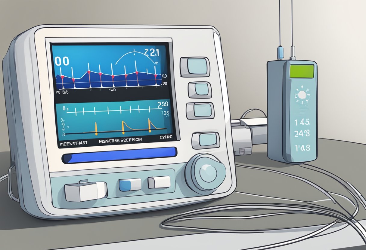 A thermometer and heart rate monitor display a direct relationship in a clinical setting
