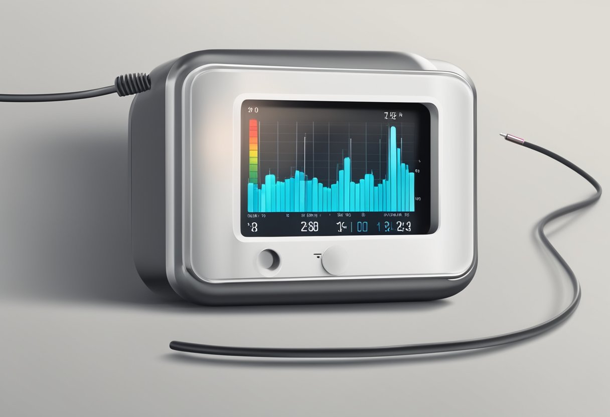 A thermometer rising as a heart rate monitor beeps, showing the correlation between increasing temperature and elevated heart rate