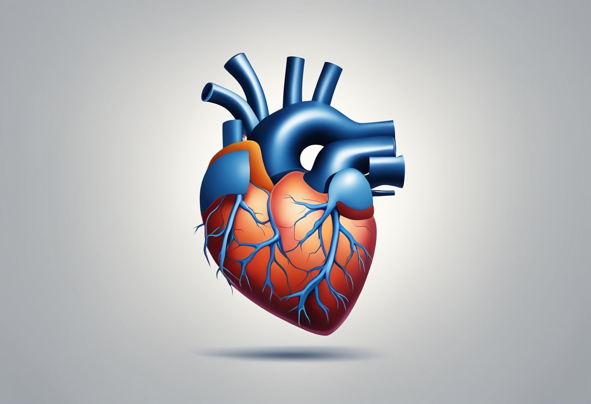 A heart with high blood pressure, strained and enlarged, leading to sudden death