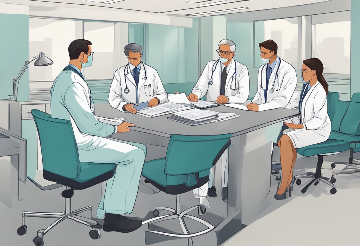 A cardiologist reviews patient files and consults with colleagues on treatment and management of SCD