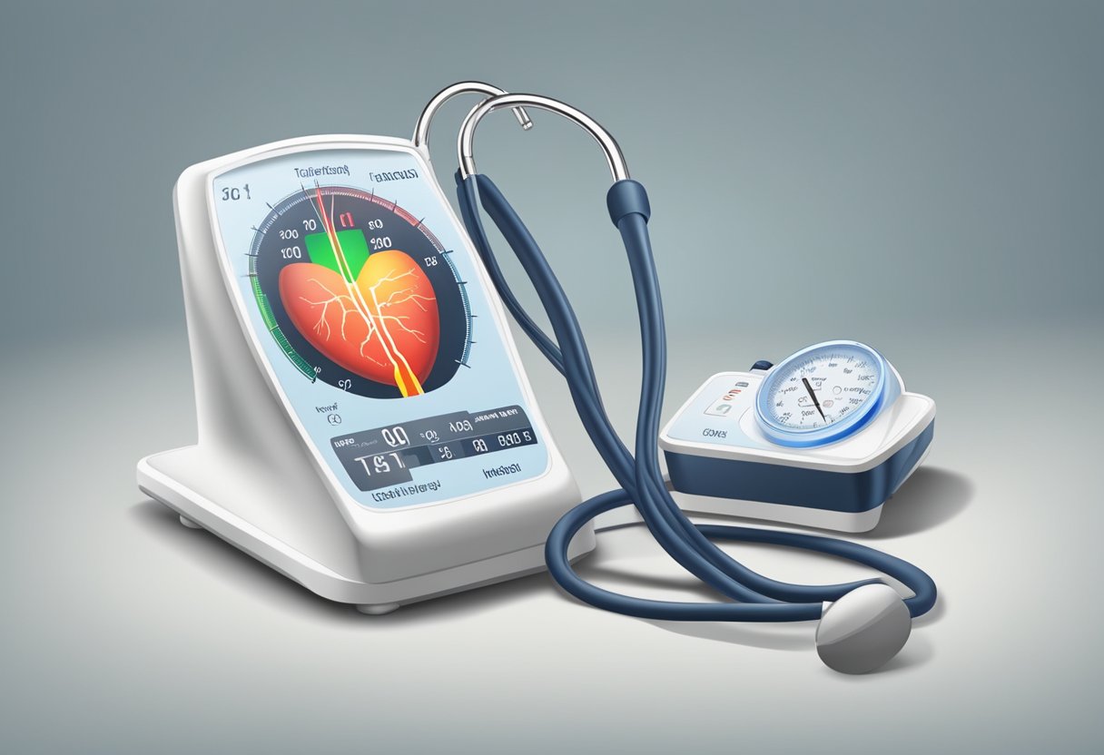 Cardiology test shows elevated blood pressure