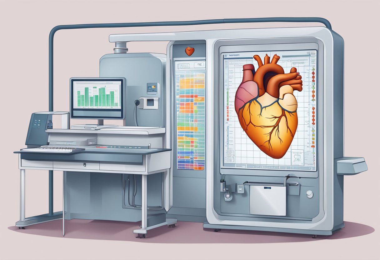 A heart screening machine displays risk factors