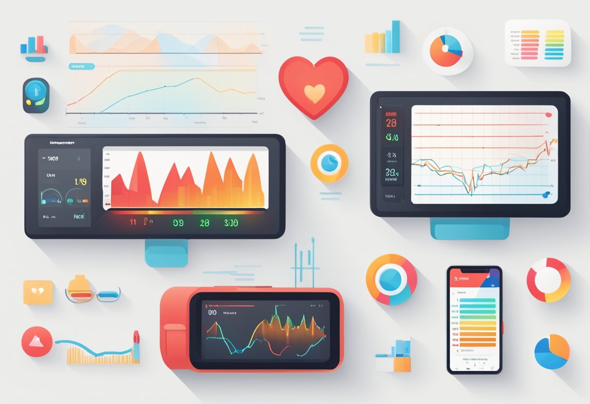 Heart rate monitor flashing red, alarm sounding, adrenaline pumping, triggers include anxiety, stress, caffeine