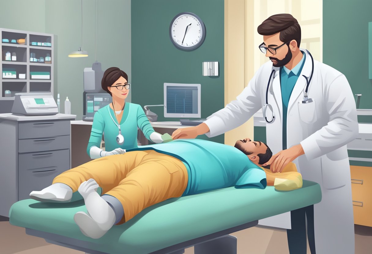 A doctor administers PPIs for cardiovascular treatment