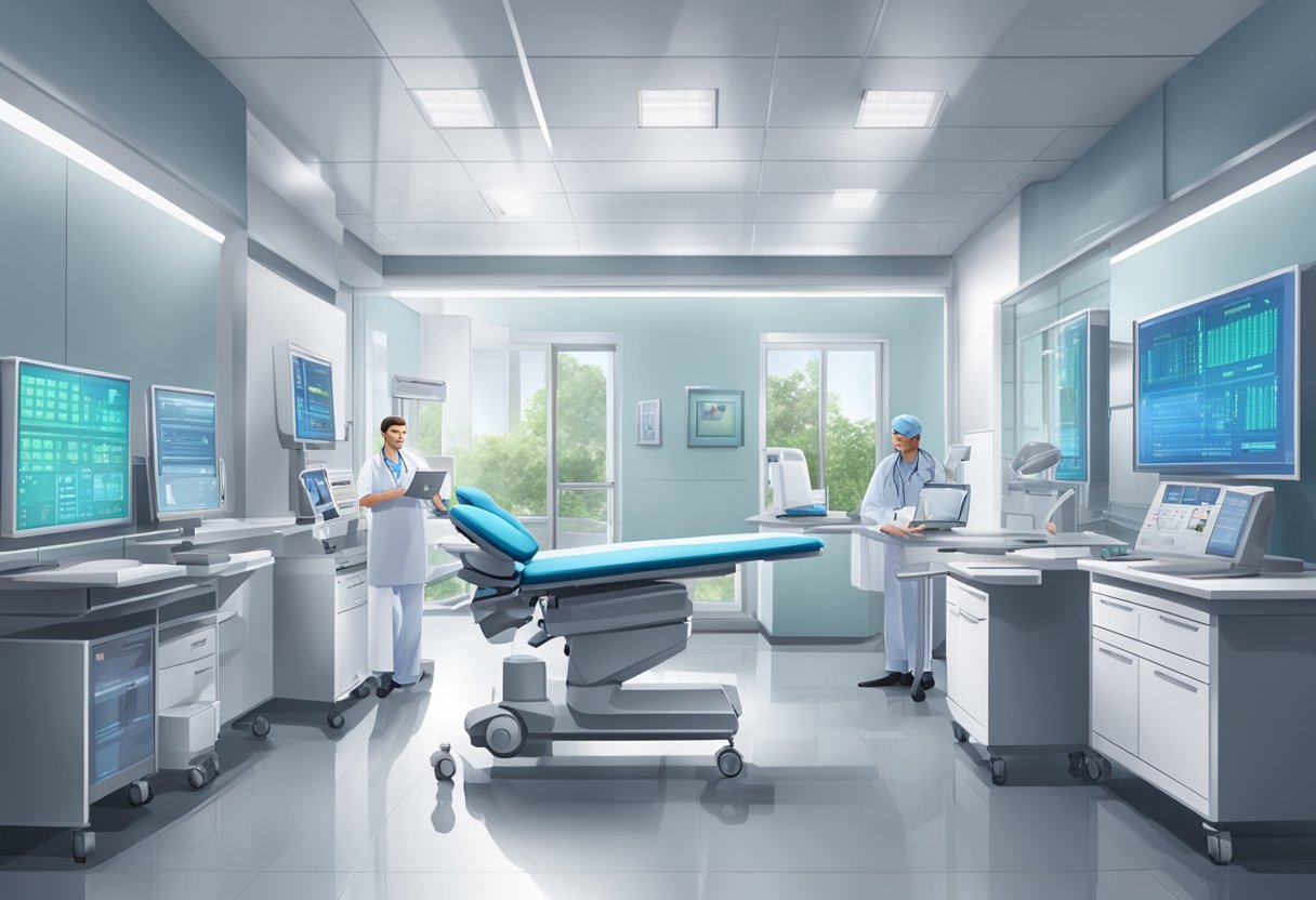 A modern medical facility with a team of specialists and state-of-the-art equipment for heart health care