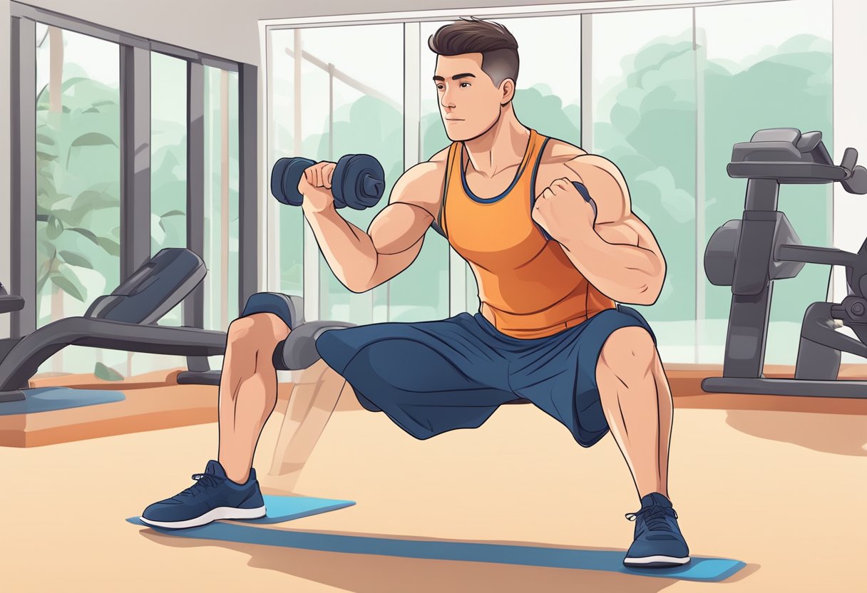 An adult male exercises, heart rate increases