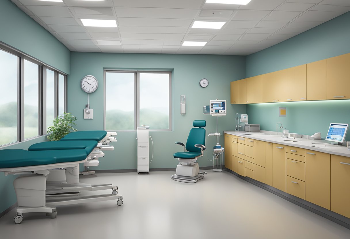 Dr. Low Lip Ping's cardiology clinic: modern, spacious, with state-of-the-art equipment and a calming atmosphere