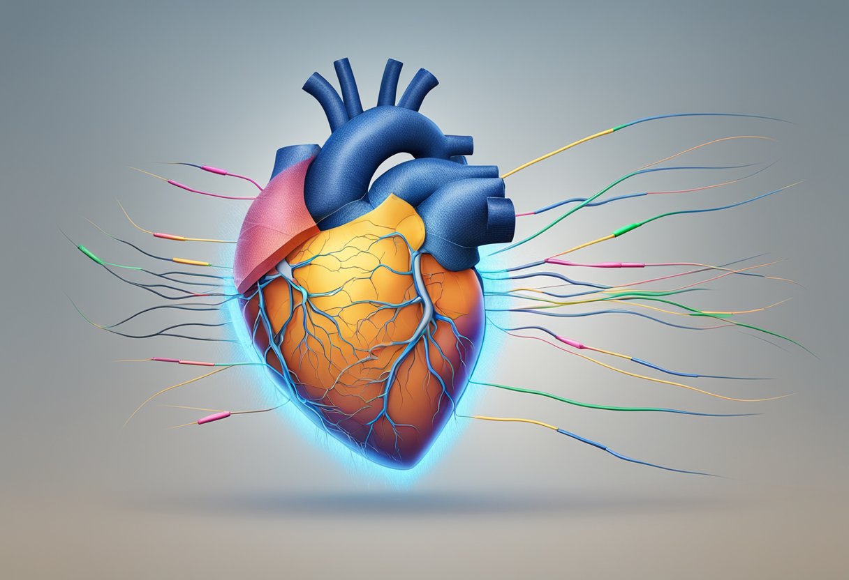 A heart with irregular electrical signals, causing the atria to quiver instead of contracting normally. Symptoms include palpitations, dizziness, and shortness of breath