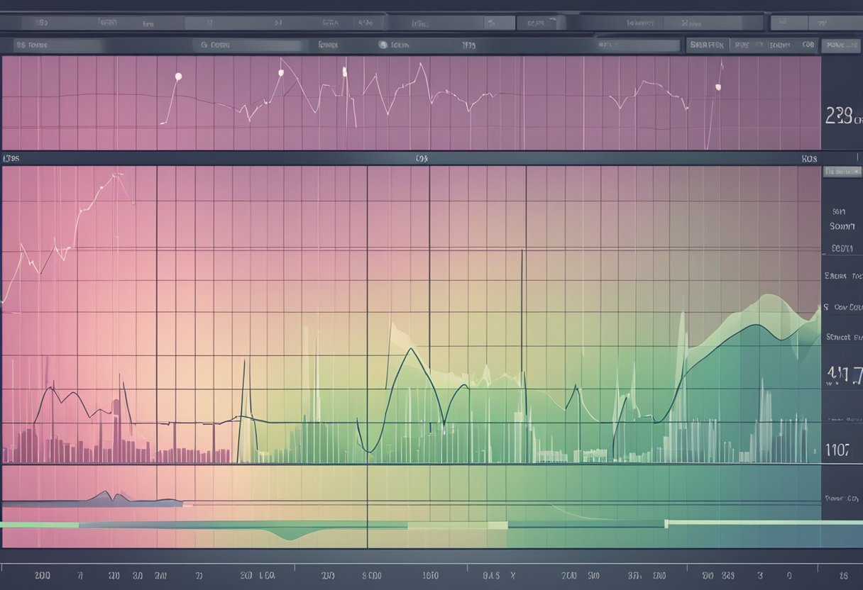 A heart beat chart displaying a steady rhythm on a monitor