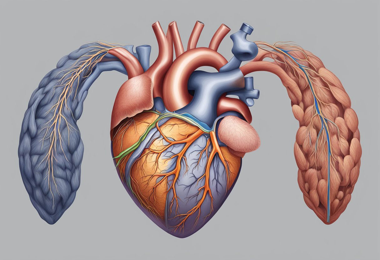 A heart with CCF disease, showing enlarged chambers and weakened muscle