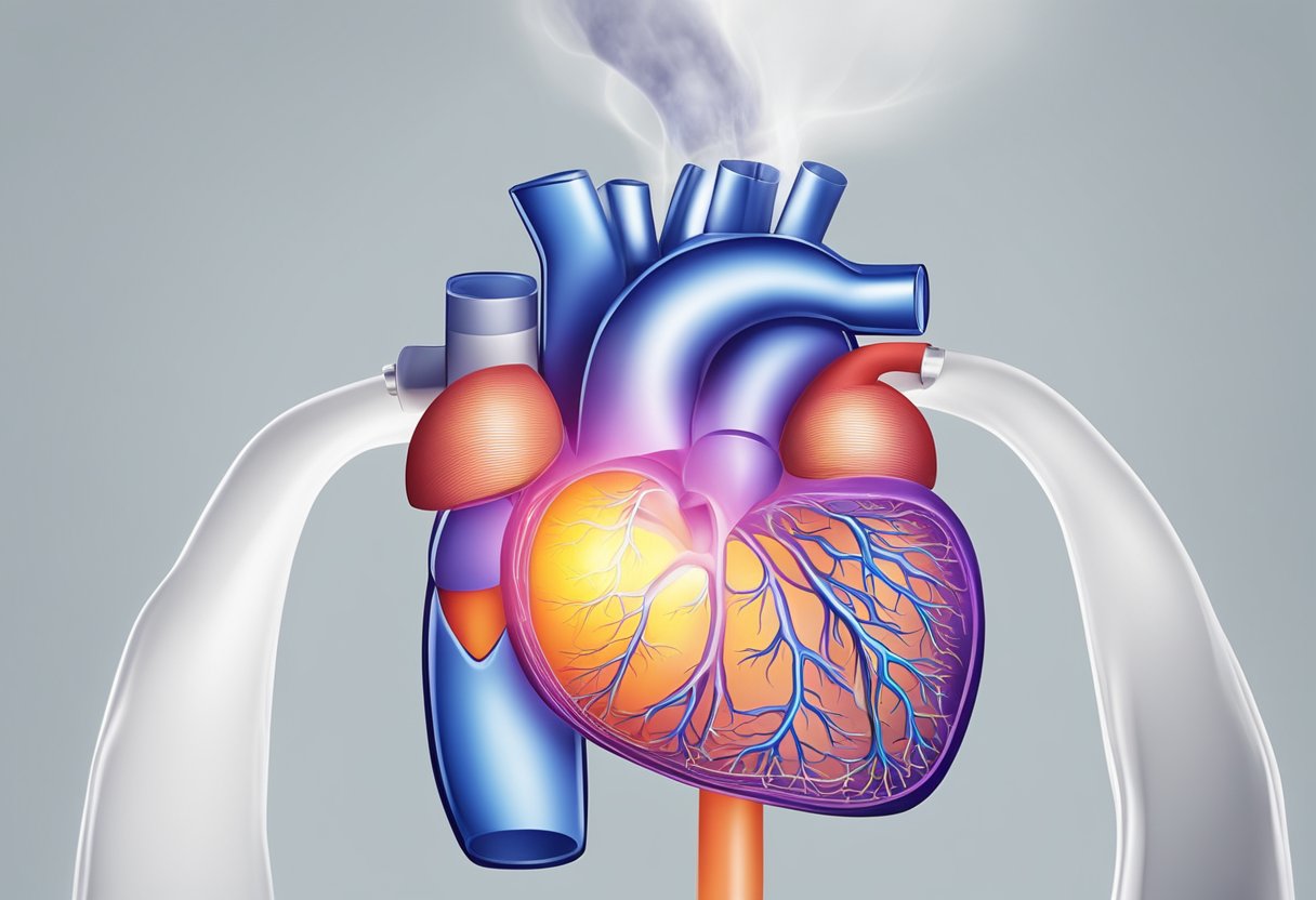 A heart with increased activity, pulsing with energy after epinephrine exposure