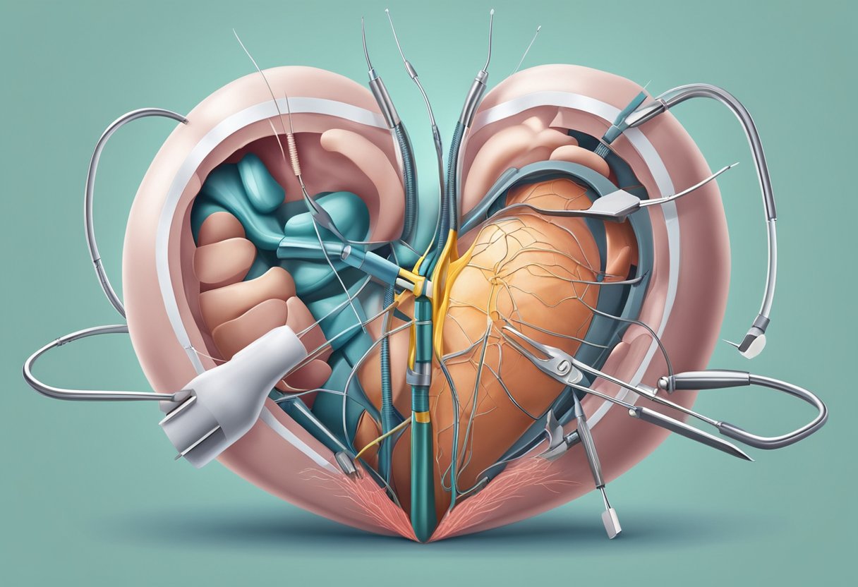 Surgeons repair hole in heart with precise stitches and delicate tools