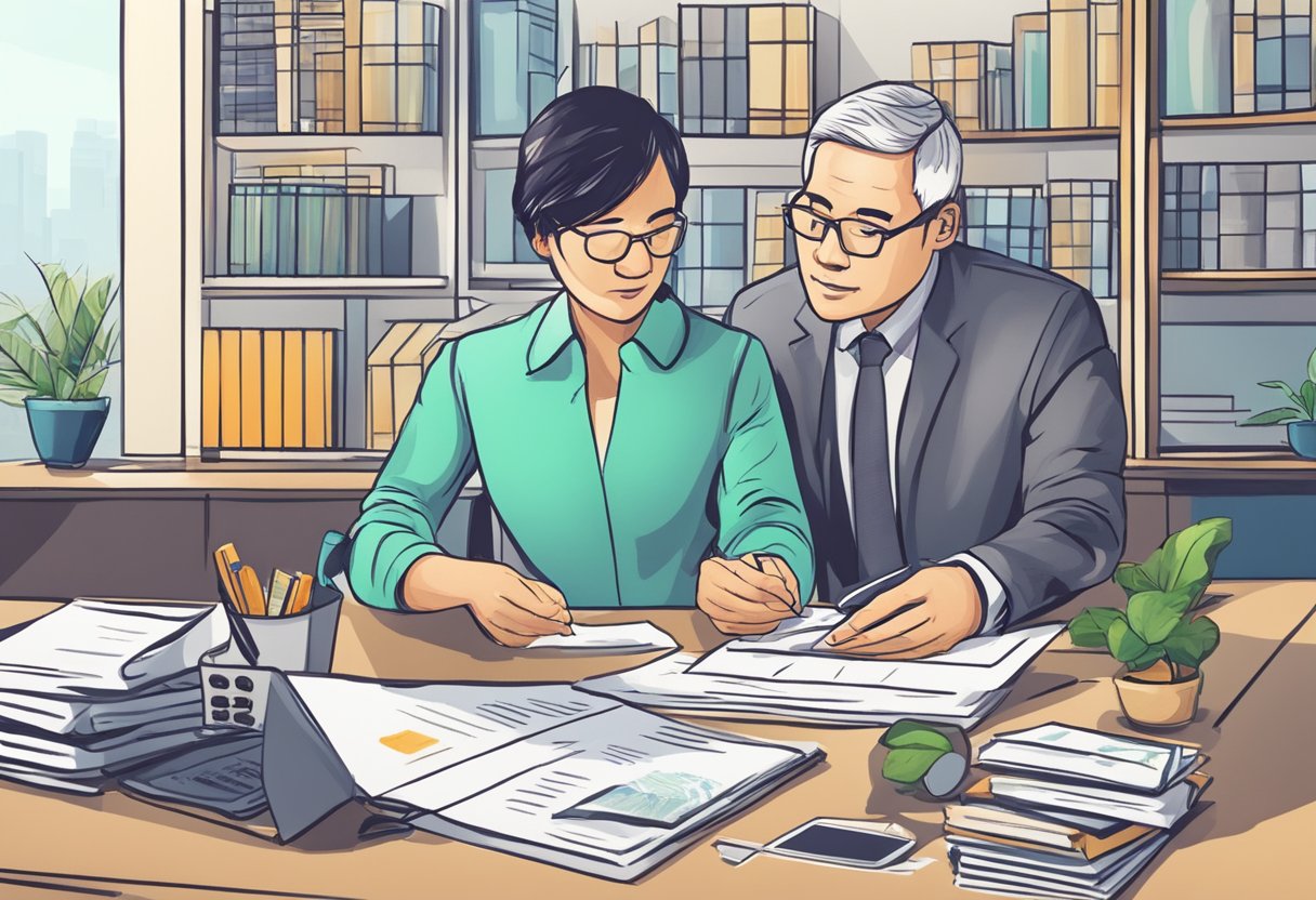 A person with bad credit seeks financial solutions from a money lender in Singapore. The lender provides assistance and guidance