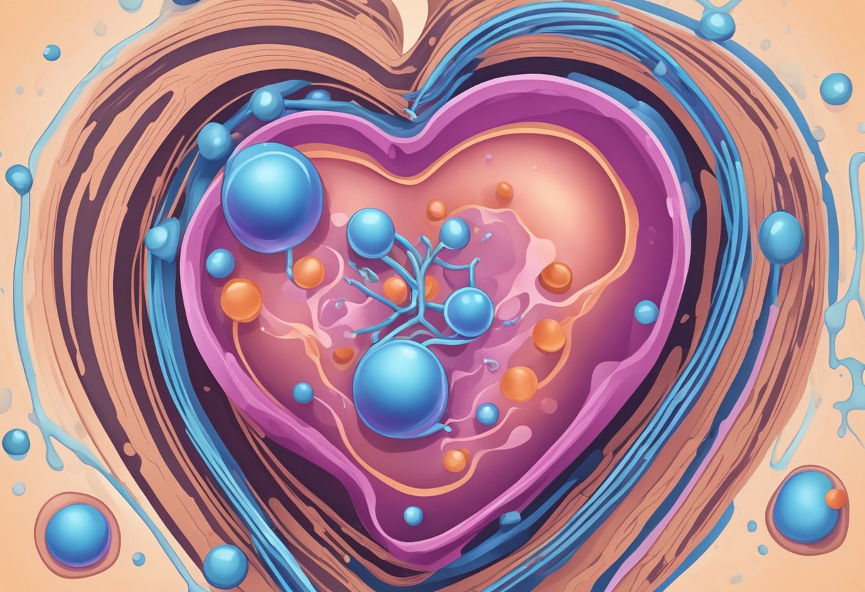 A heart surrounded by fluid with elevated creatinine levels