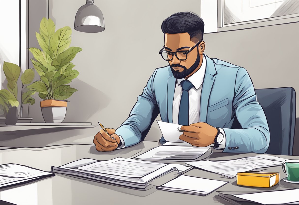 A borrower signing a loan agreement with private money lenders