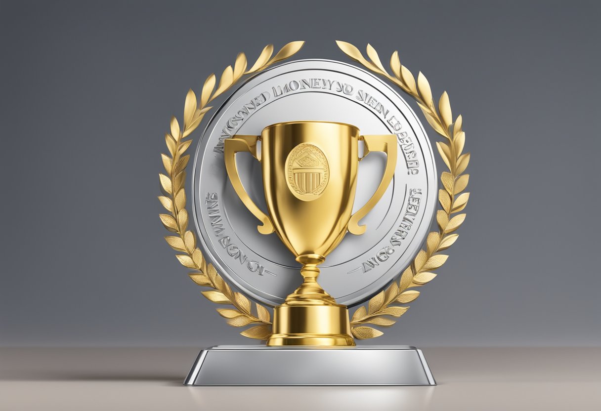 A trophy with "Award Winning Licensed Money Lender Singapore" engraved on it