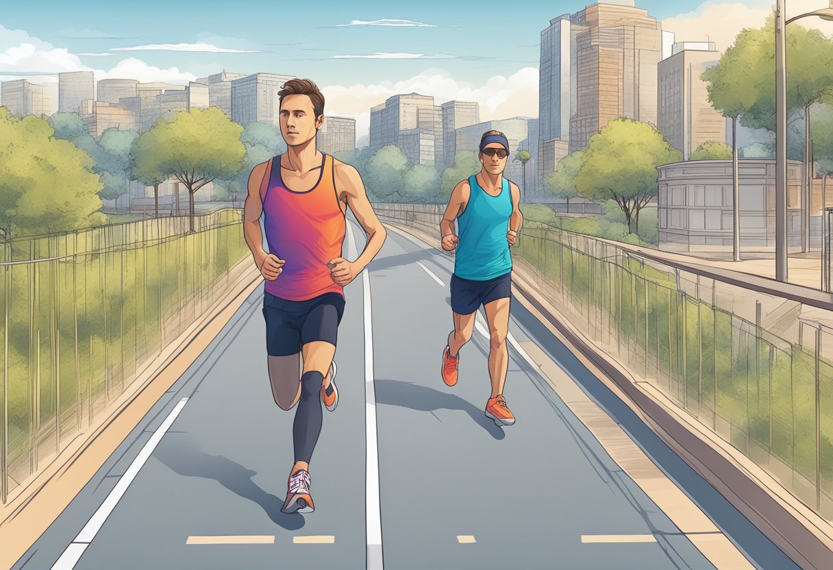 A marathon runner's heart beats calmly at rest, illustrating a low resting heart rate