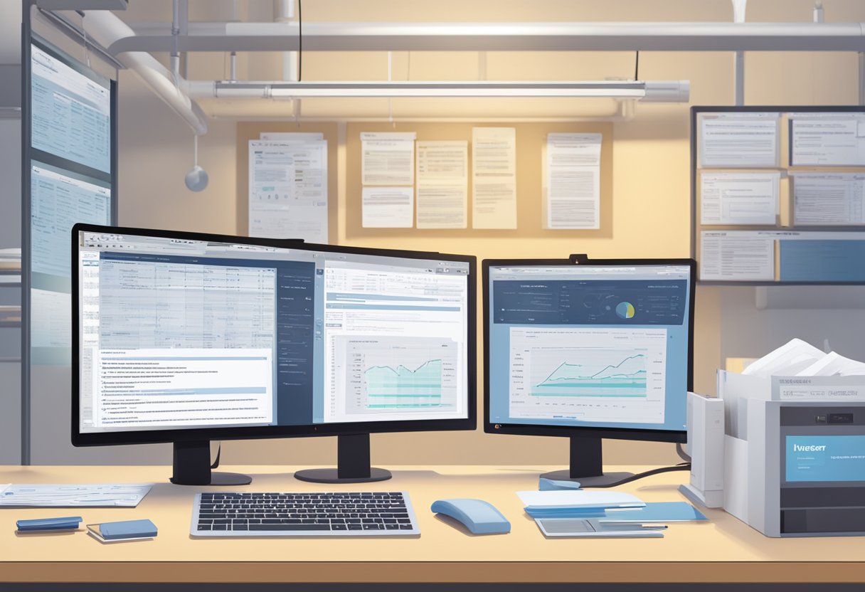 The journal of nuclear cardiology impact factor is displayed on a computer screen, surrounded by medical equipment and research papers