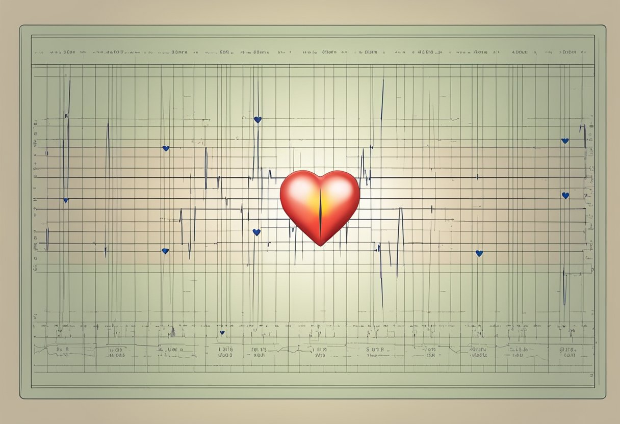 An ECG machine displays a third degree heart block pattern
