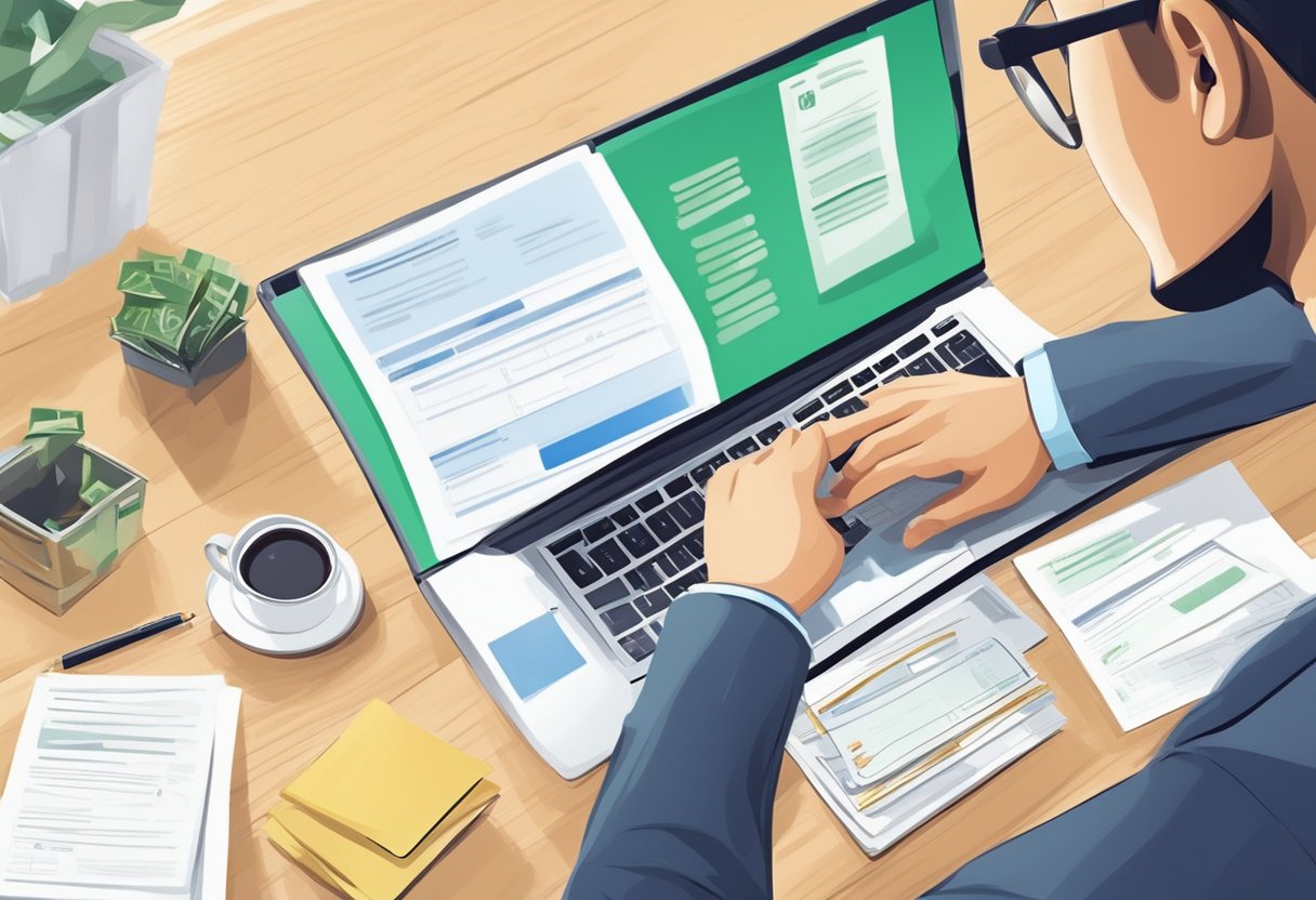 A borrower completes an online form, submits documents, and receives approval from a licensed money lender for a loan