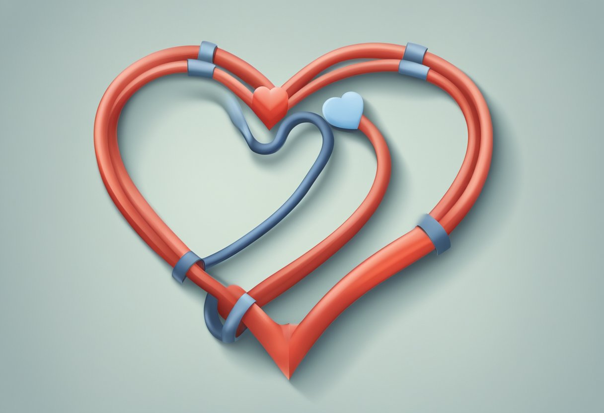 A heart-shaped lifeline symbolizing prevention and healthy lifestyle