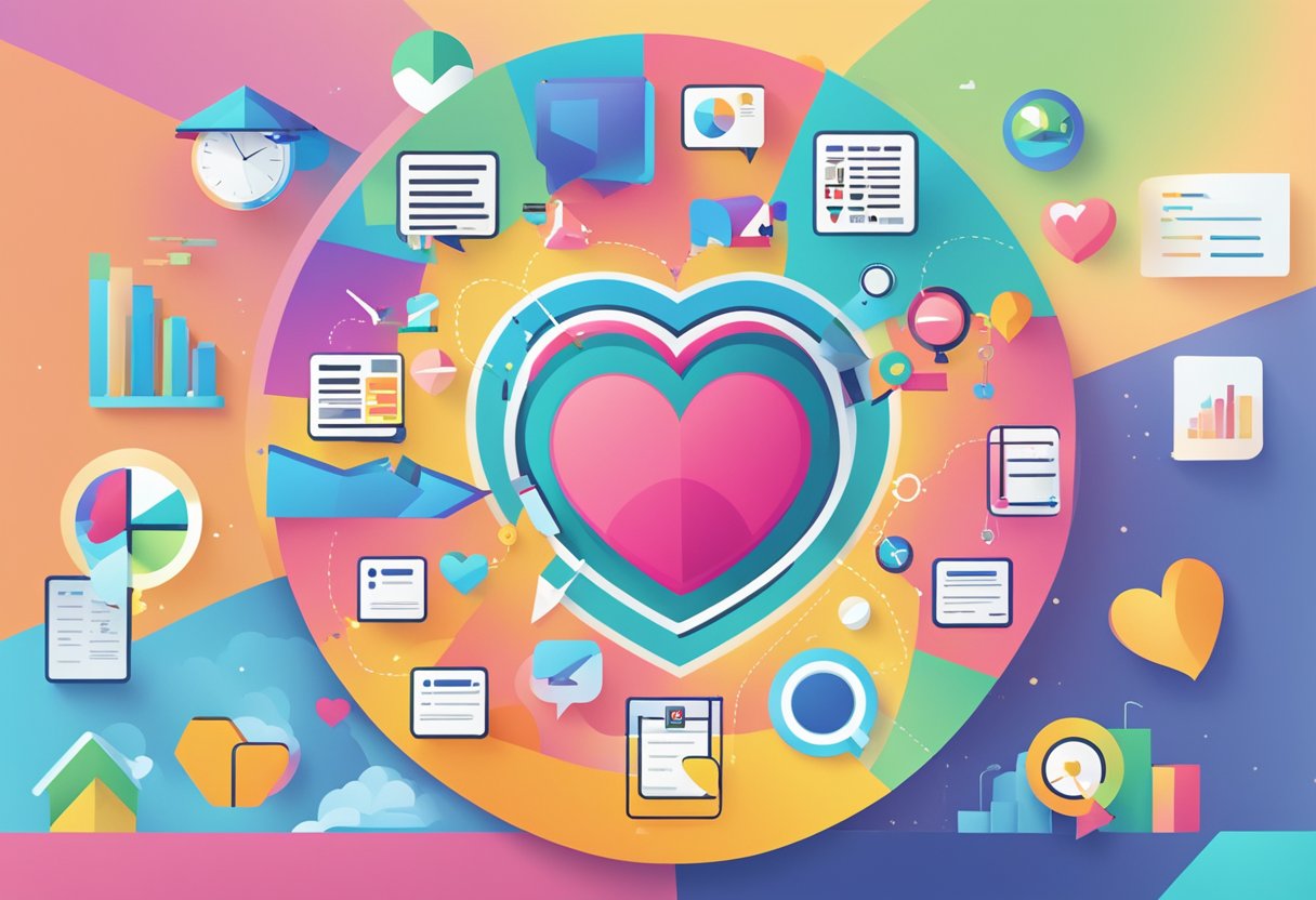 A colorful heart-shaped logo surrounded by a circle of text reading "Frequently Asked Questions" and "Enterprise Singapore."