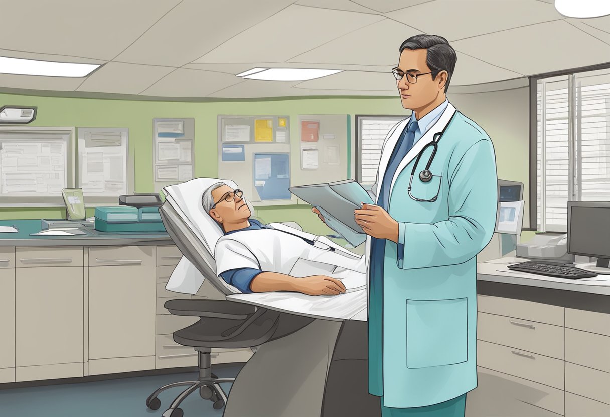 A cardiologist reviews test results at Gleneagles Hospital