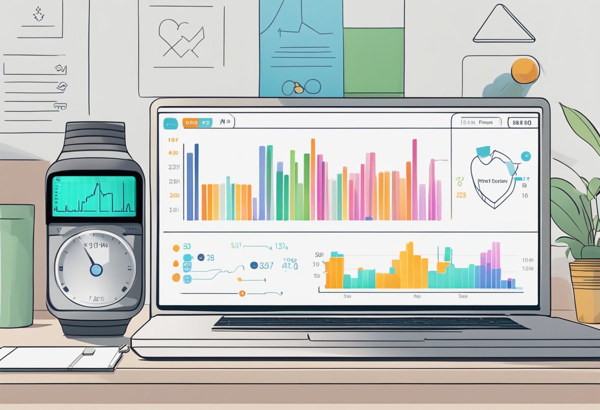 Heart rate monitor showing high bpm post-workout. FAQs displayed nearby