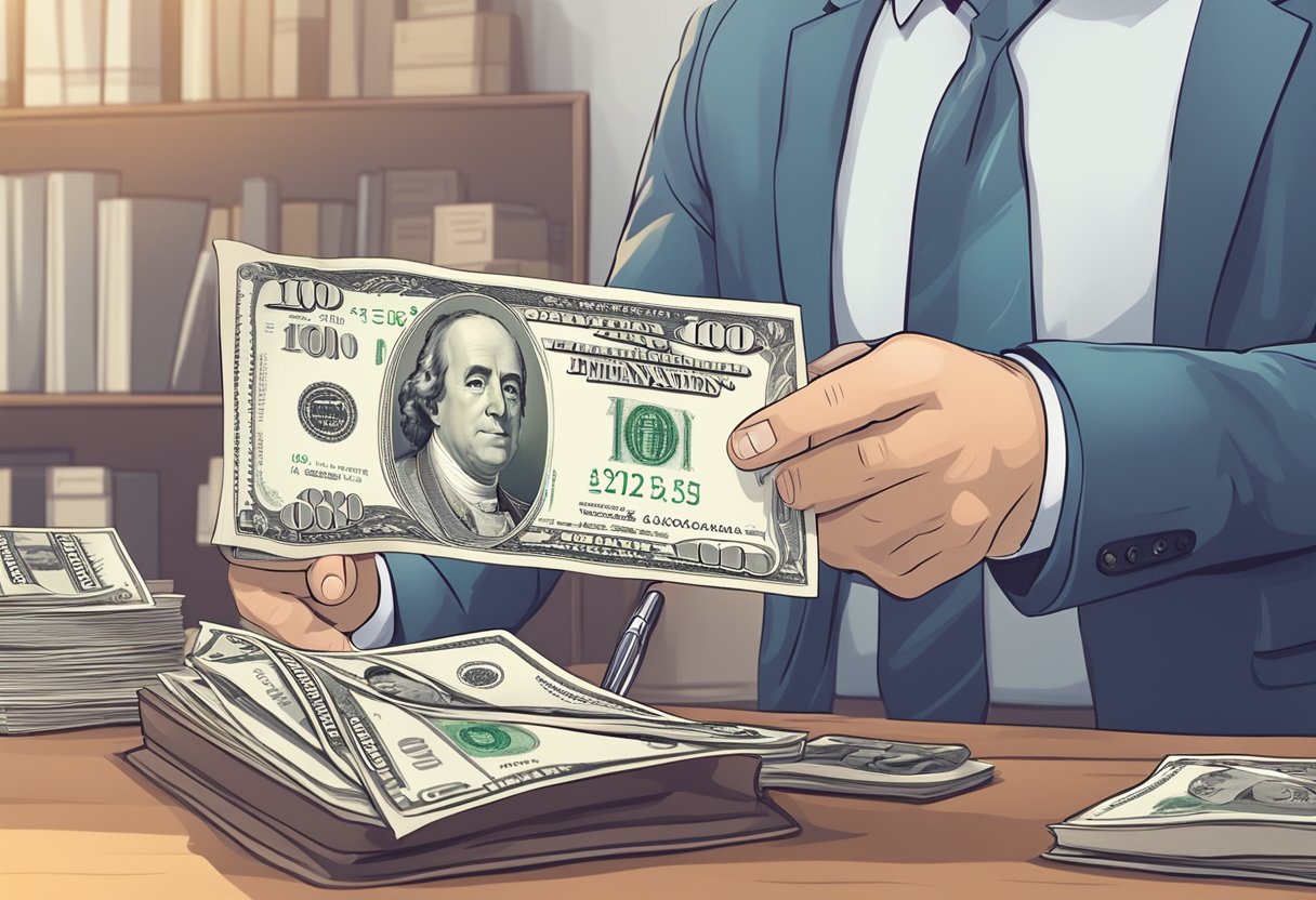A money lender provides clear and transparent loan terms to a borrower, ensuring ethical lending practices and safeguards for the borrower's financial well-being