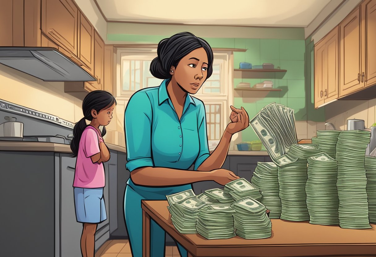 A domestic worker anxiously borrows from illegal money lenders, while a concerned mother asks frequent questions