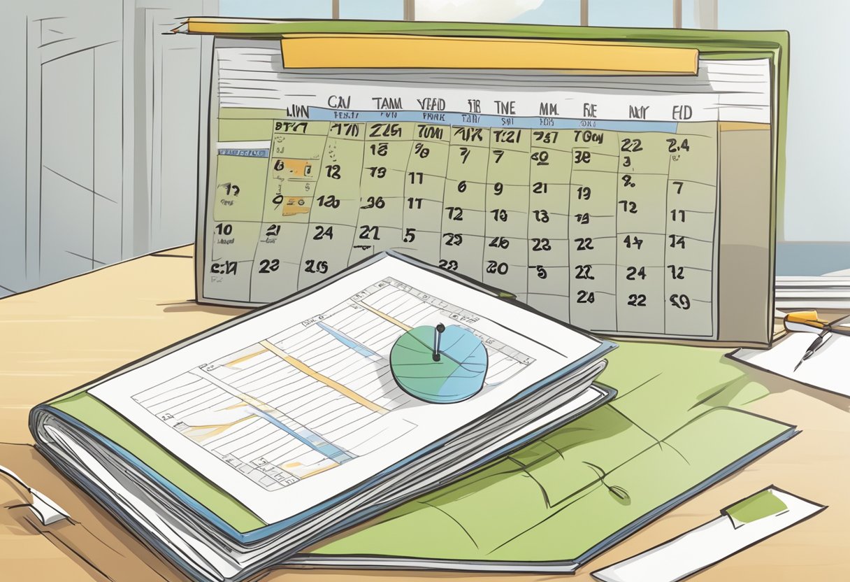 A calendar showing the due date for a loan, with a clock in the background indicating the end of the grace period