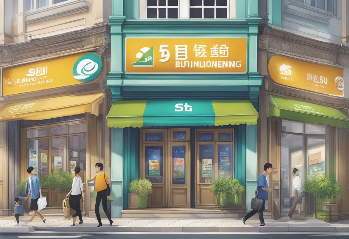 A sign for Su Credit Pte Ltd and Licensed Moneylending at Burlington at Bugis, with a professional and trustworthy appearance