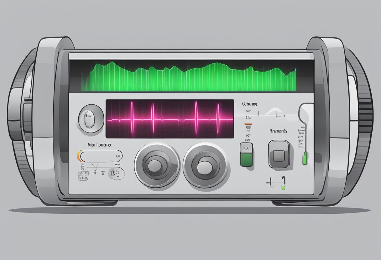 A heart rate monitor displays a slow pulse after chemotherapy