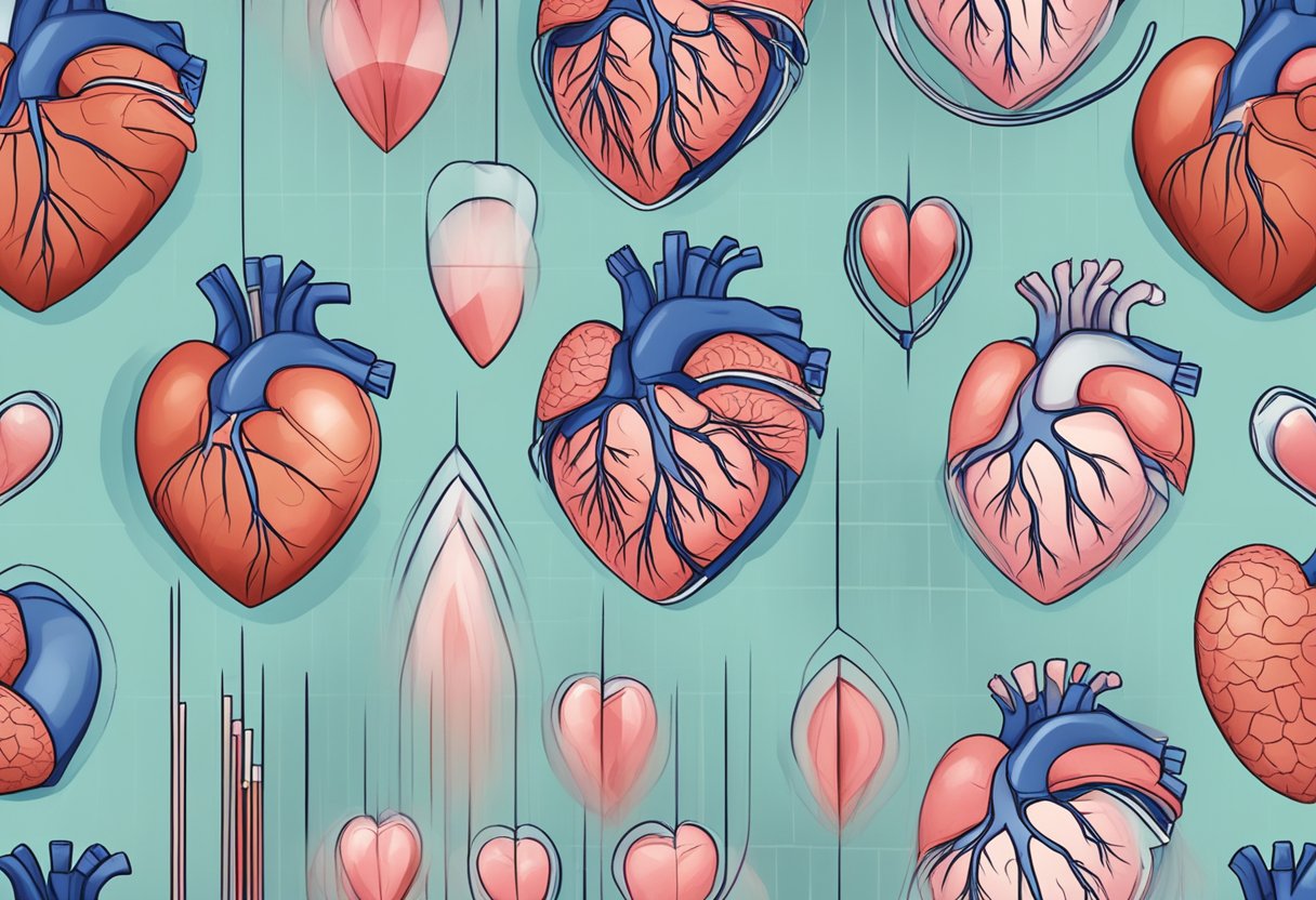 Blood pressure spikes during a heart attack, causing intense pressure and strain on the cardiovascular system