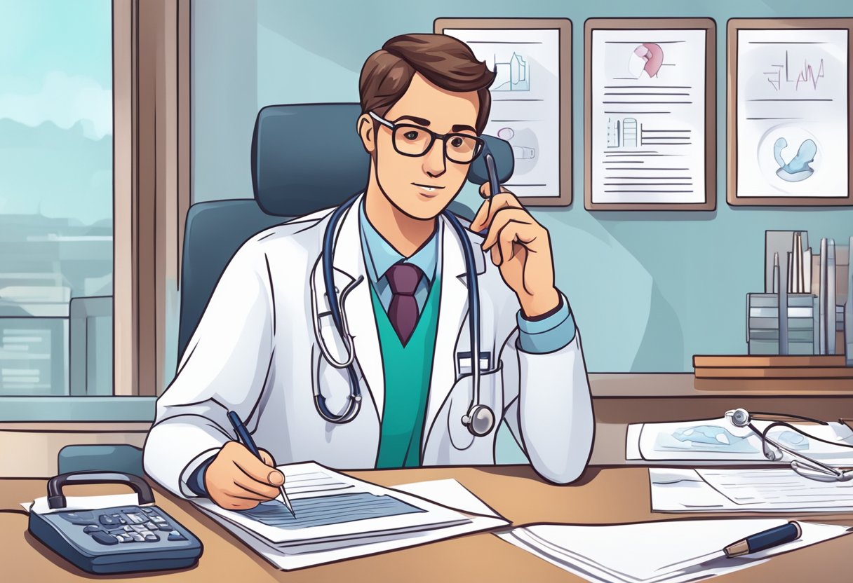 A doctor answering questions on a cardiology FAQ sheet