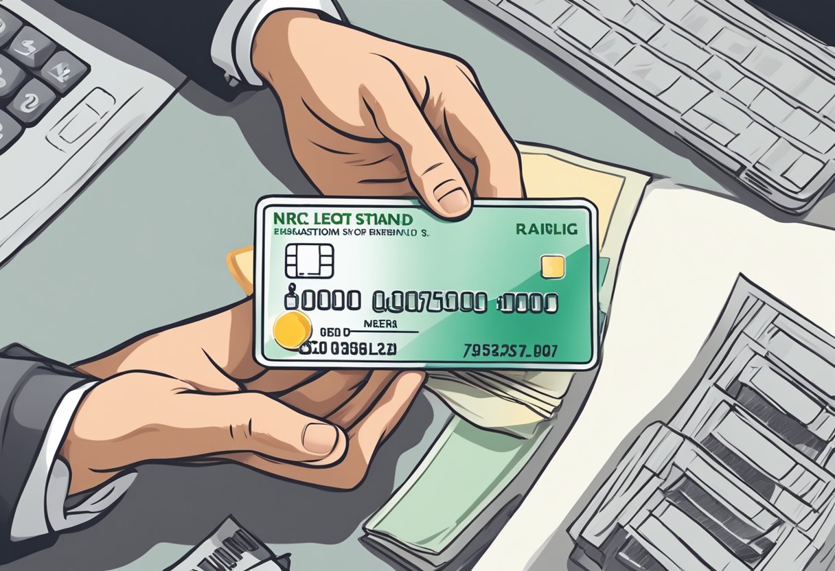 A person holding an NRIC card is denied money by a lender due to legal restrictions