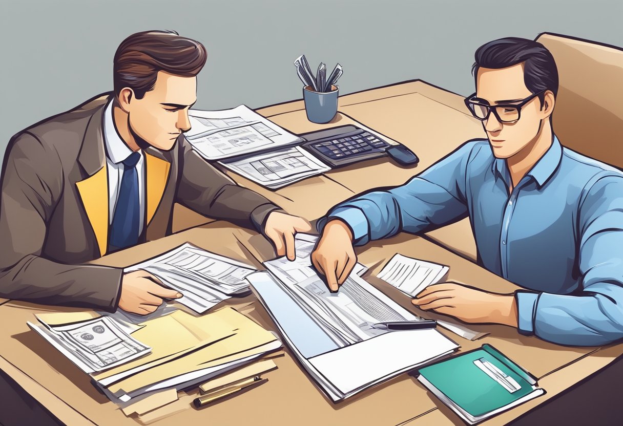 A borrower submits required documents to a money lender. The lender reviews and approves the application, then disburses the funds to the borrower